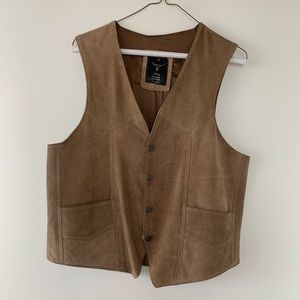 Suede Roughout Leather Western Vest